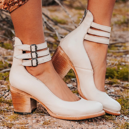 Aubrey Women’s Ankle Boots with Block Heel and Buckle Detail 5