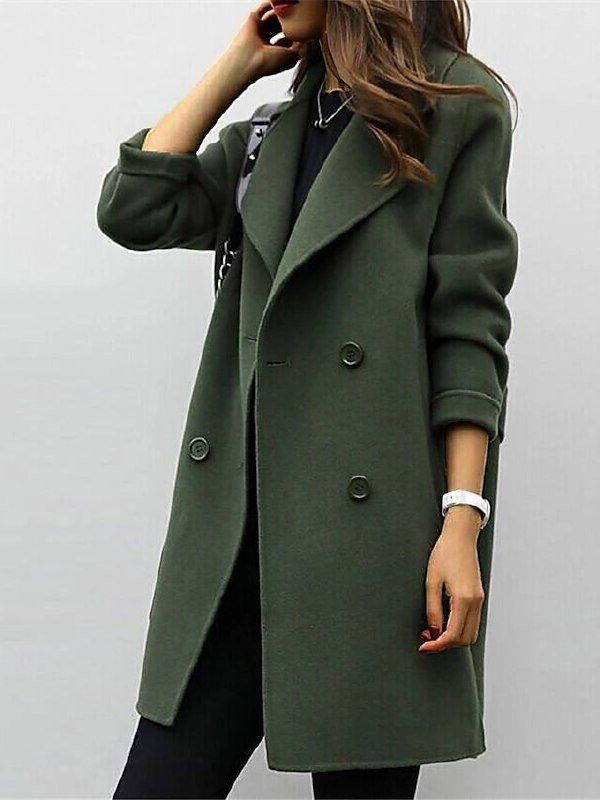 Aura Women’s Coat with Classic Lapel Design and Structured Silhouette 0