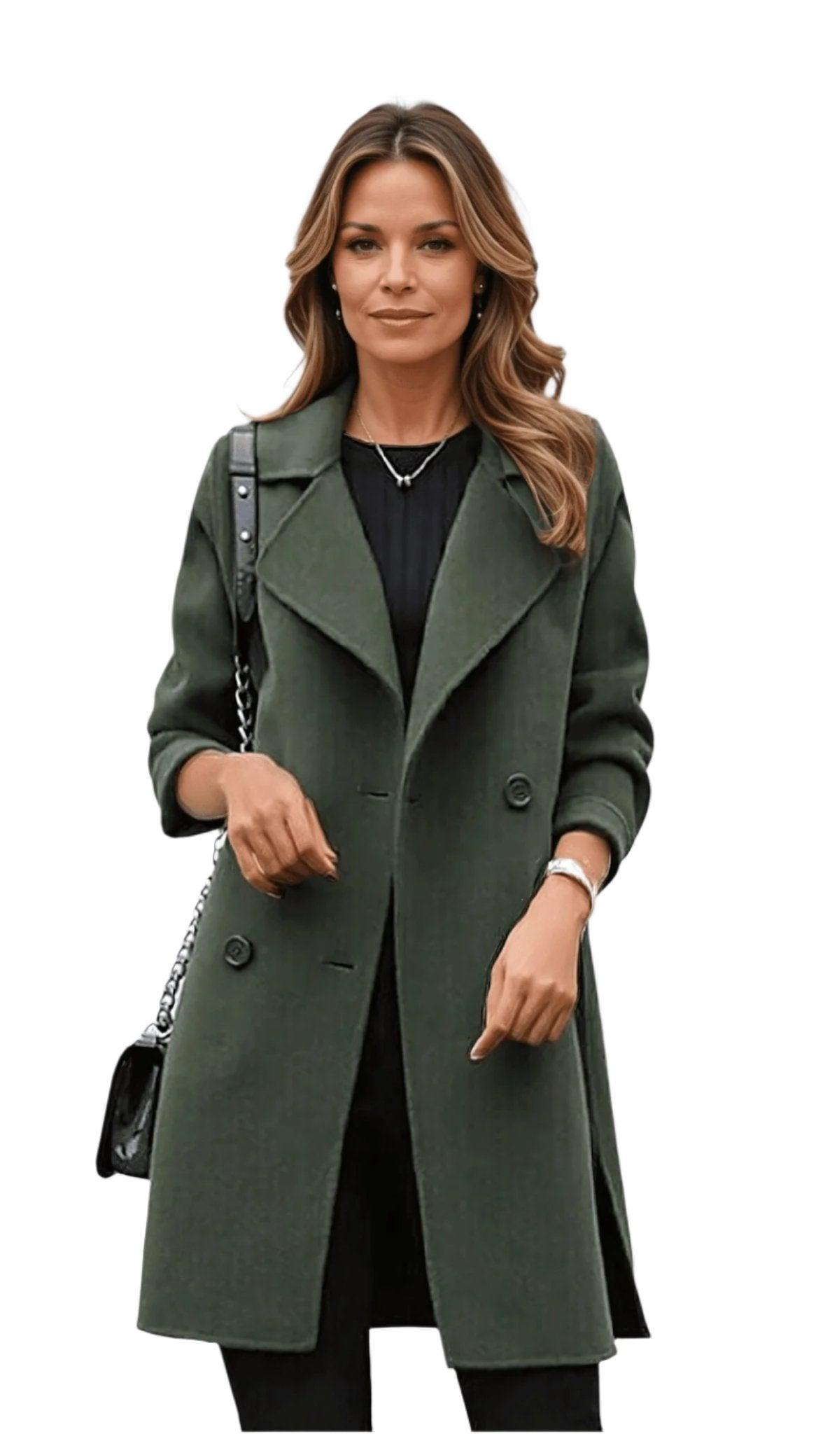 Aura Women’s Coat with Classic Lapel Design and Structured Silhouette 1