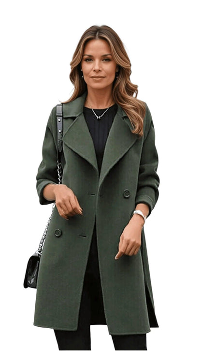 Aura Women’s Coat with Classic Lapel Design and Structured Silhouette 1