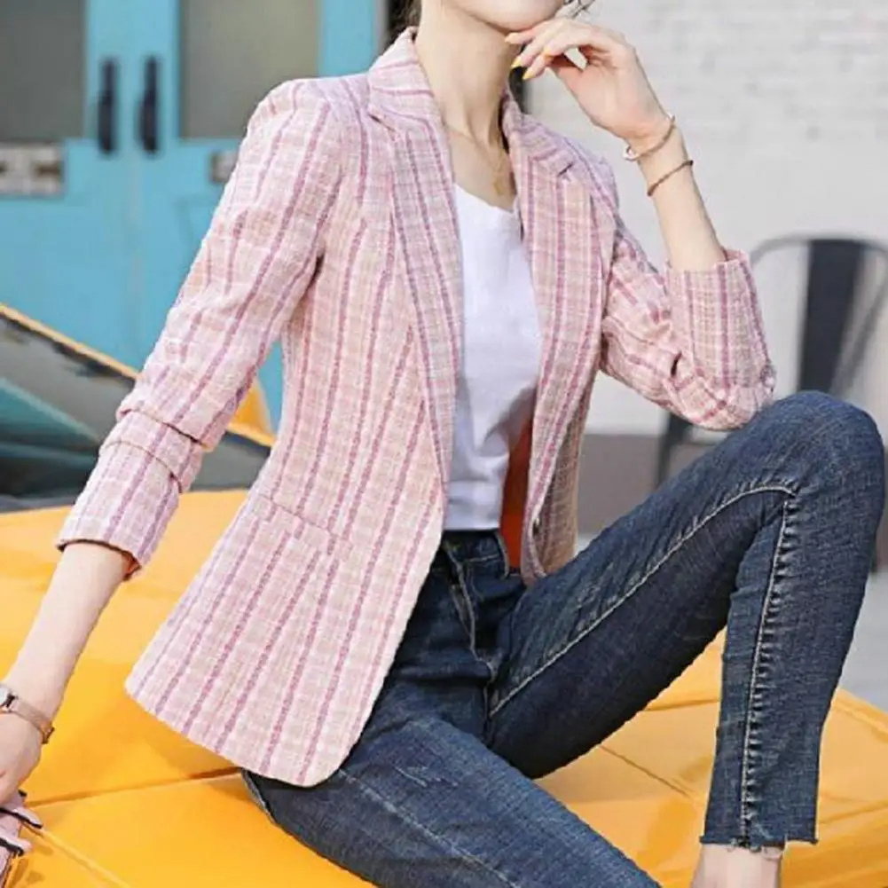 Ava Women's Blazer with One-Button Closure and Casual Elegance 2