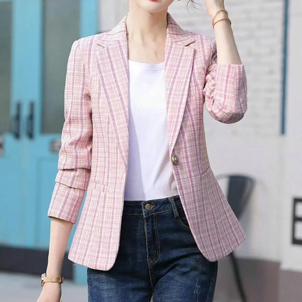 Ava Women's Blazer with One-Button Closure and Casual Elegance 3