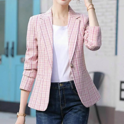 Ava Women's Blazer with One-Button Closure and Casual Elegance 3
