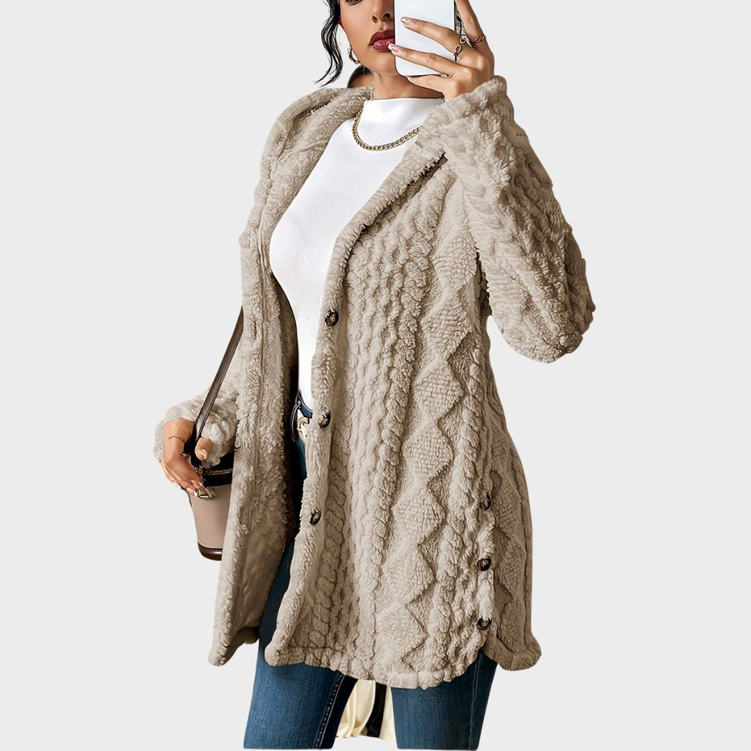 Ava Women’s Cardigan with Hood and Plush Softness for Relaxed Fit 1