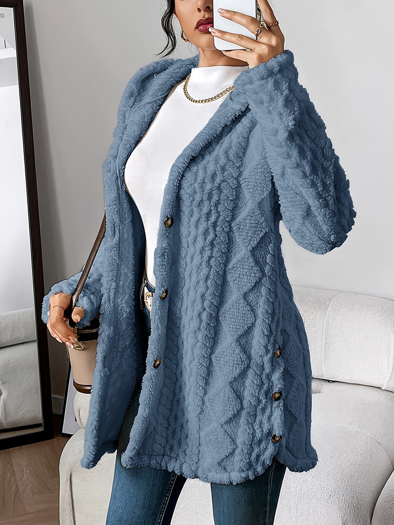 Ava Women’s Cardigan with Hood and Plush Softness for Relaxed Fit 2