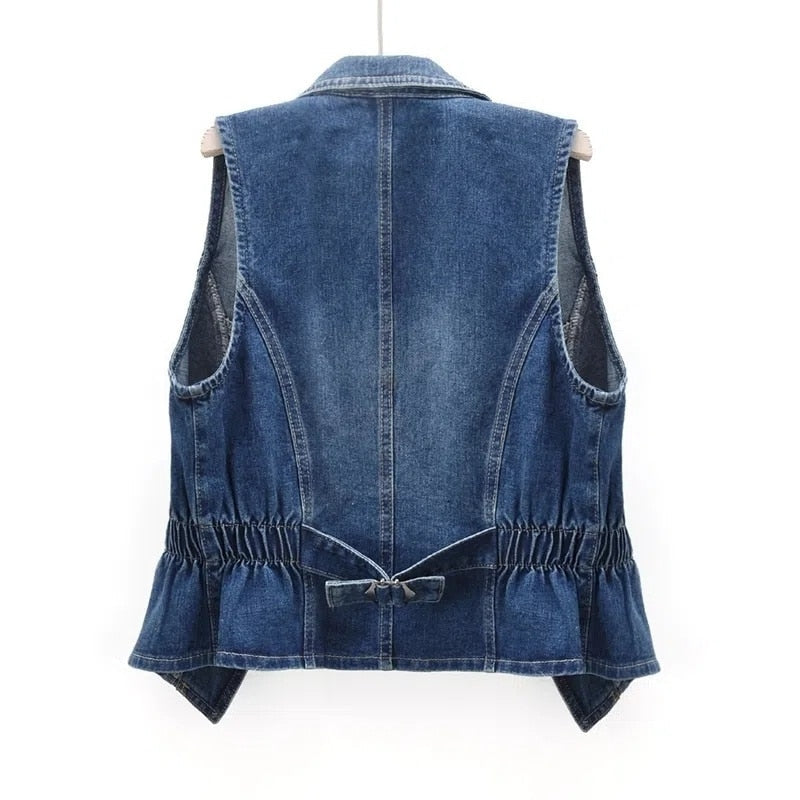Ava Women’s Vest with Classic Denim Design and Relaxed Fit 1