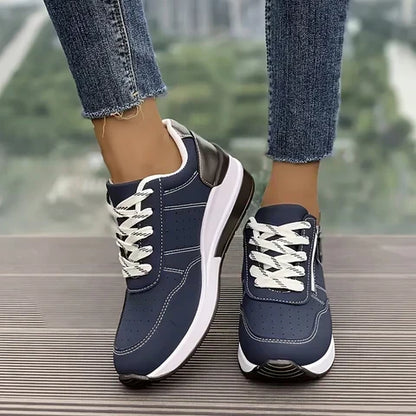 Avalance Women's Trainers featuring an elevated sole and breathable design, perfect for comfortable walking and stylish athletic wear. 2