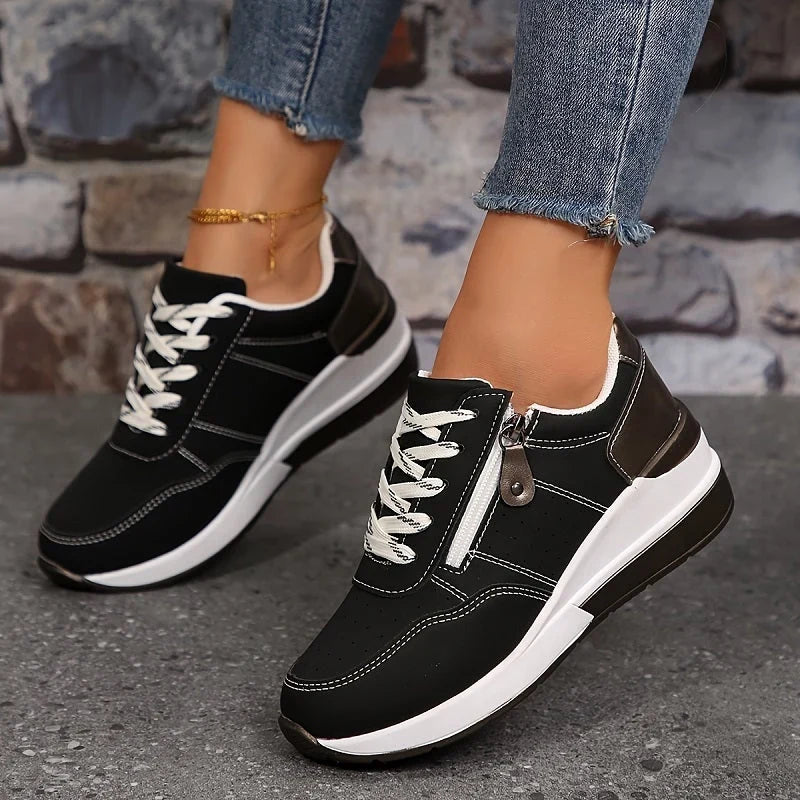 Avalance Women's Trainers featuring an elevated sole and breathable design, perfect for comfortable walking and stylish athletic wear. 3