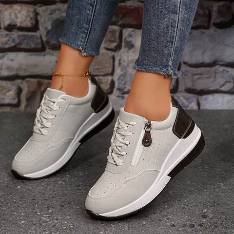Avalance Women's Trainers featuring an elevated sole and breathable design, perfect for comfortable walking and stylish athletic wear. 7