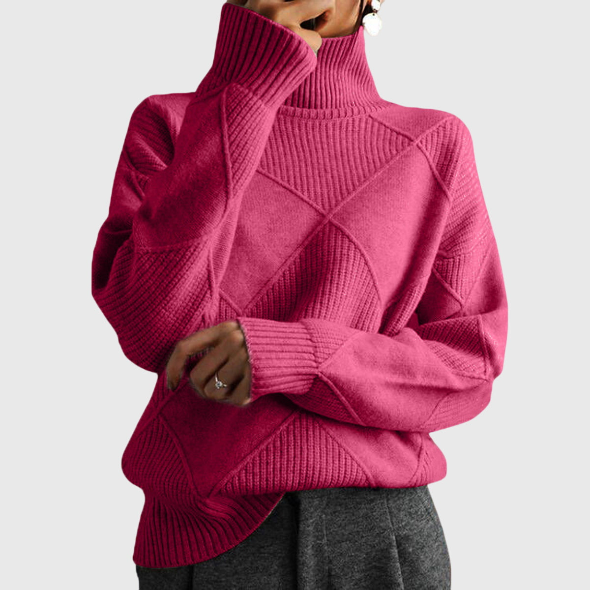 Avery Women's Turtleneck Sweater | Soft Breathable Fabric, Classic Fit 0