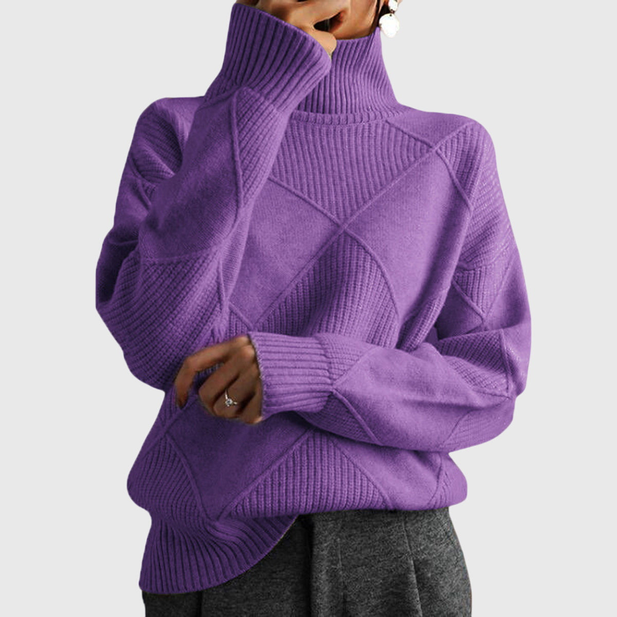 Avery Women's Turtleneck Sweater | Soft Breathable Fabric, Classic Fit 1