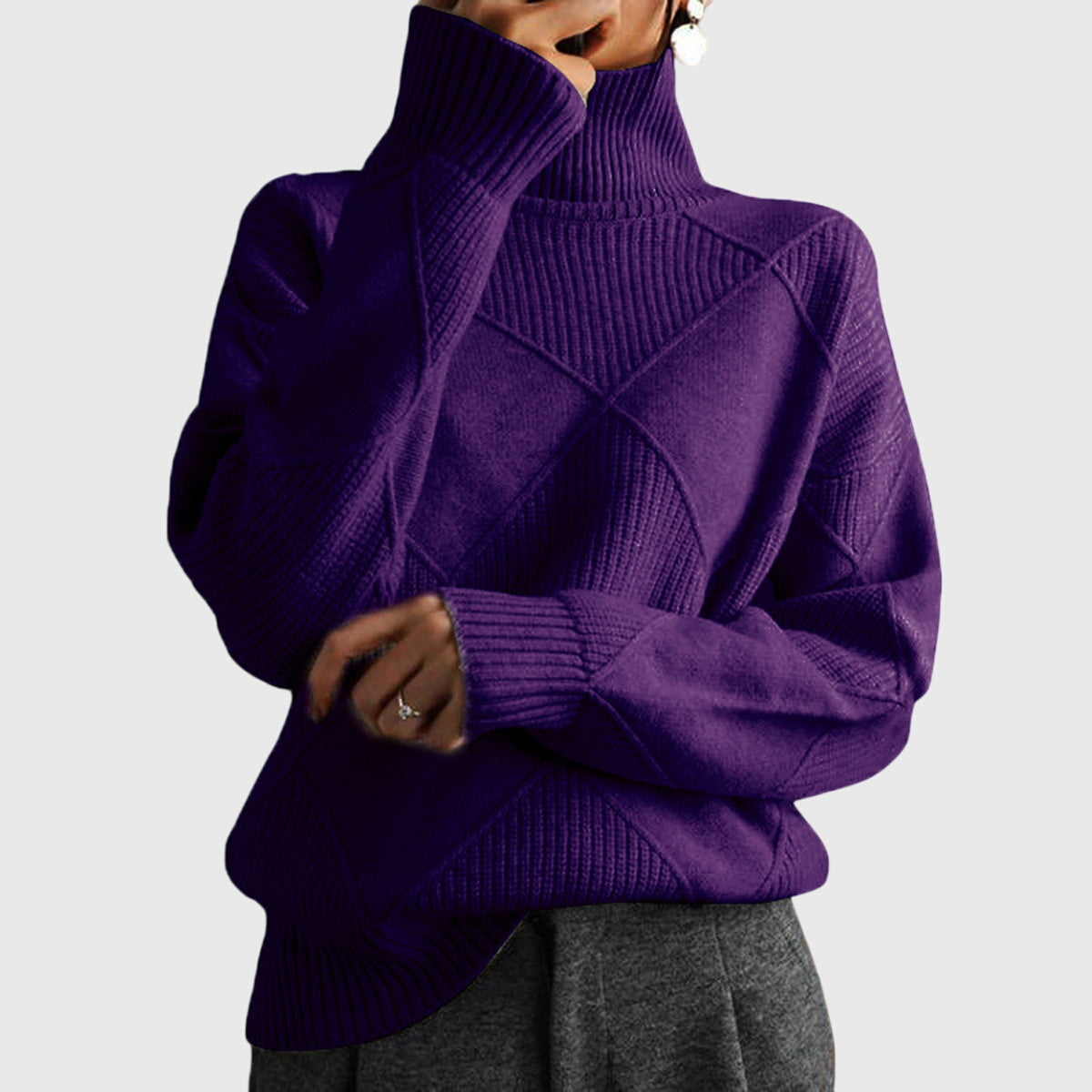 Avery Women's Turtleneck Sweater | Soft Breathable Fabric, Classic Fit 6