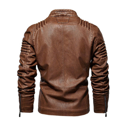 Axton Men's Moto-Style Jacket | Faux Leather, Fleece-Lined Winter Wear 2