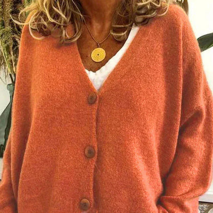 Bella Women’s Cardigan Sweater with V-Neck and Button Placket 11