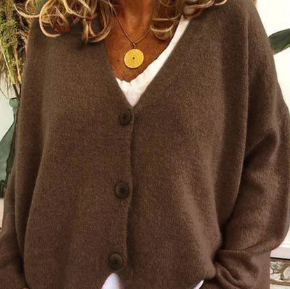 Bella Women’s Cardigan Sweater with V-Neck and Button Placket 7