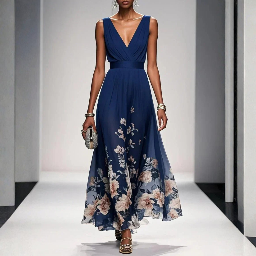 Bella Women’s Maxi Dress with Floral Pattern and Flowing Silhouette 1
