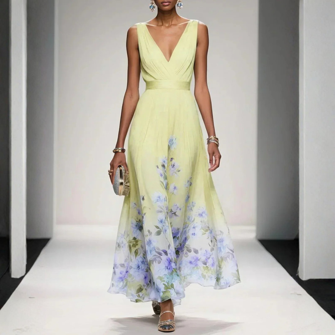 Bella Women’s Maxi Dress with Floral Pattern and Flowing Silhouette 2