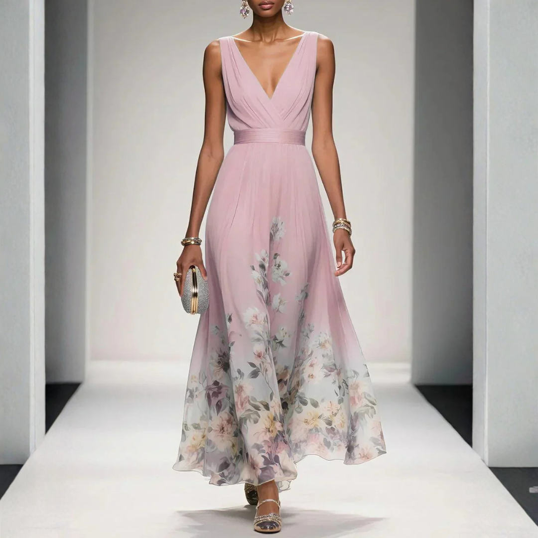 Bella Women’s Maxi Dress with Floral Pattern and Flowing Silhouette 4
