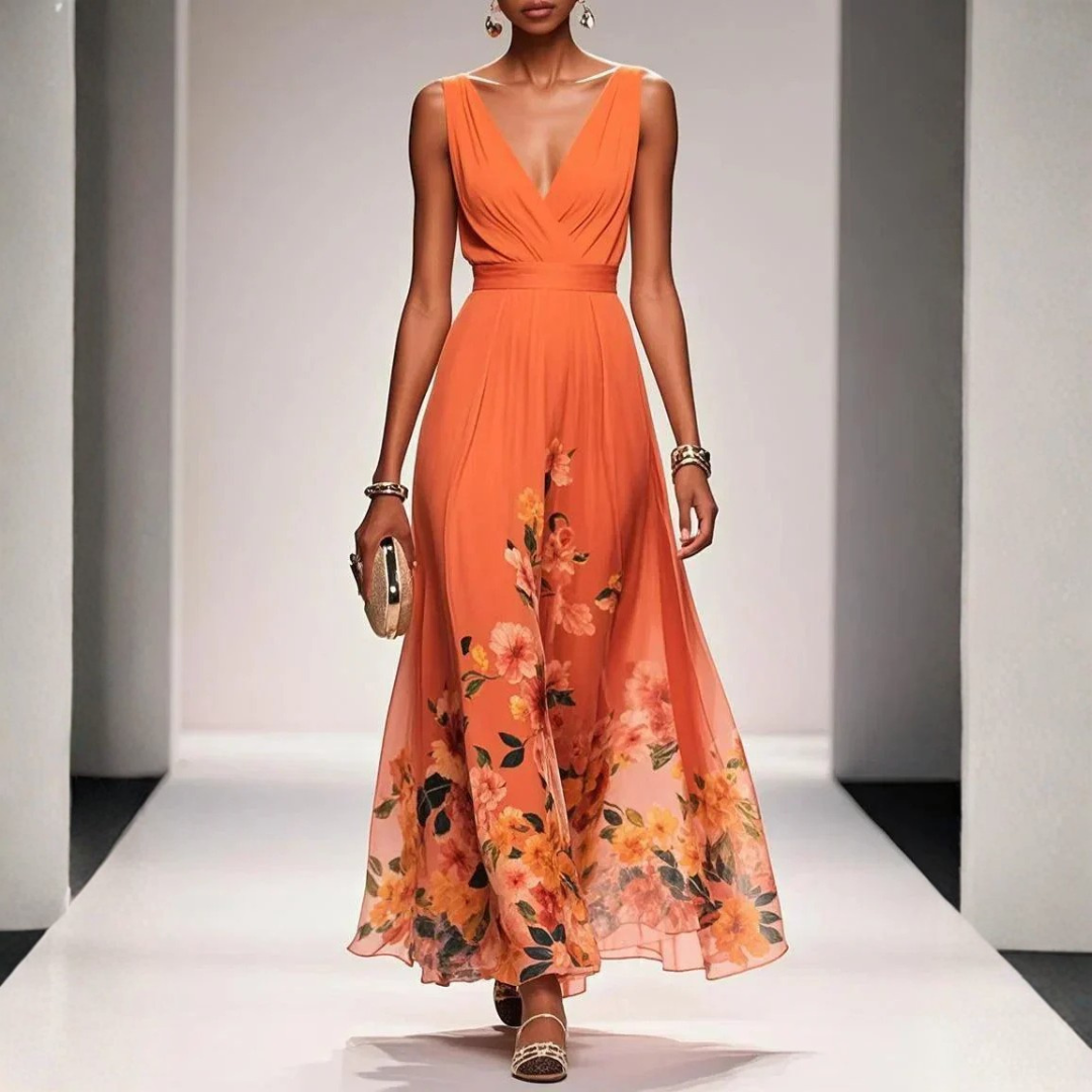 Bella Women’s Maxi Dress with Floral Pattern and Flowing Silhouette 6