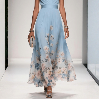Bella Women’s Maxi Dress with Floral Pattern and Flowing Silhouette 8