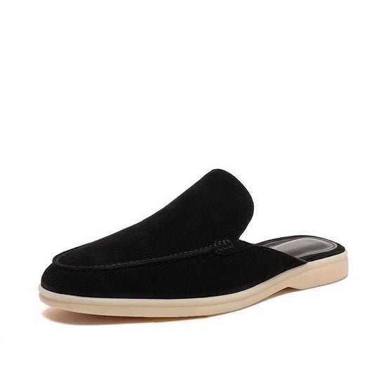 Breeze Men's Suede Loafers with Backless Design and Lightweight Sole 0