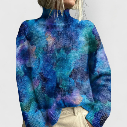 Breezy Women’s Oversized Sweater with Nature Print and Relaxed Fit 2