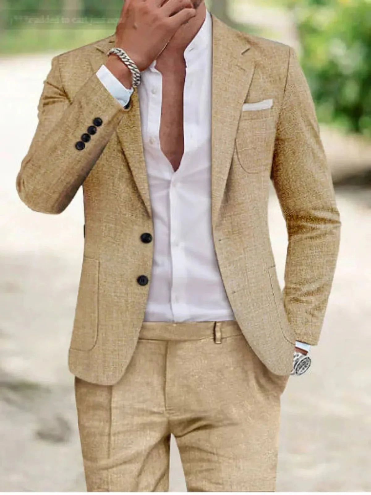 Bruno Men's Suit with Two-Button Blazer and Coordinated Trousers for Weddings and Formal Occasions 2