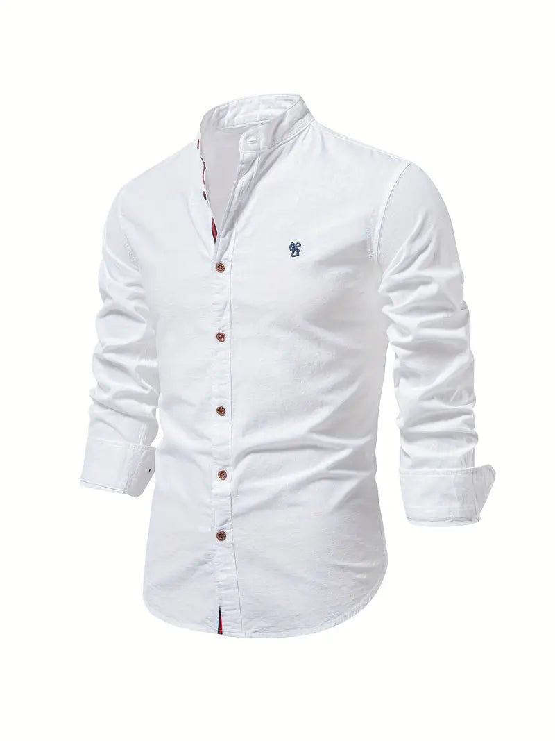 Caden Men’s Shirt with Button Front and Relaxed Fit for Casual Spring Style 0