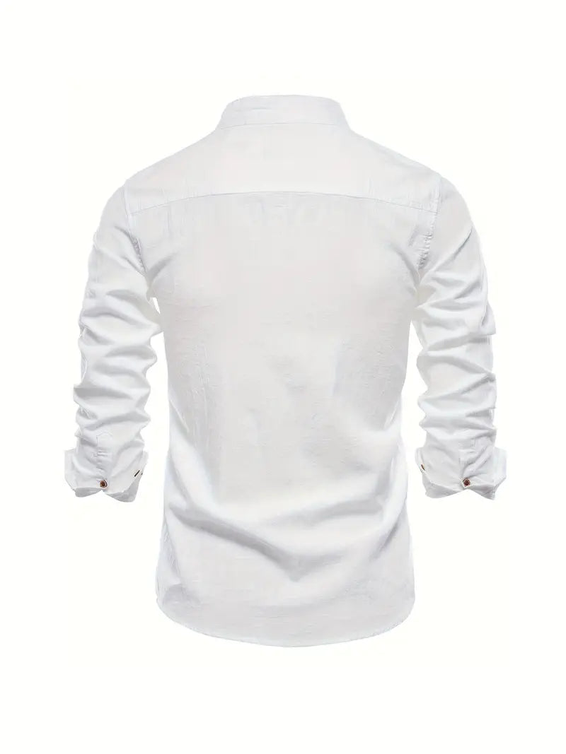 Caden Men’s Shirt with Button Front and Relaxed Fit for Casual Spring Style 1