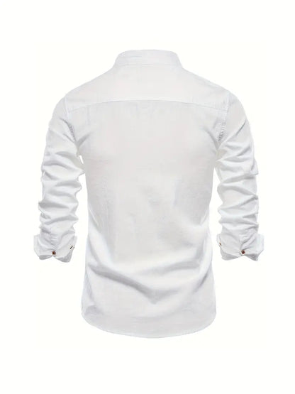 Caden Men’s Shirt with Button Front and Relaxed Fit for Casual Spring Style 1