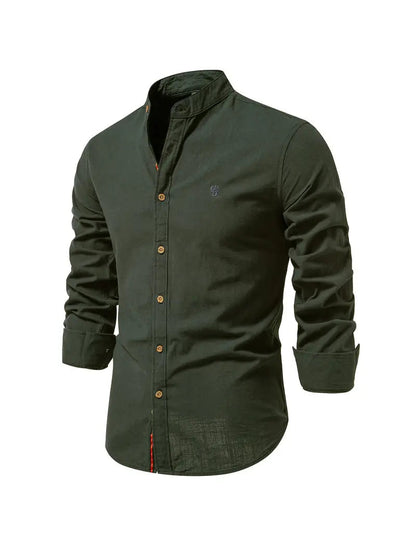 Caden Men’s Shirt with Button Front and Relaxed Fit for Casual Spring Style 10
