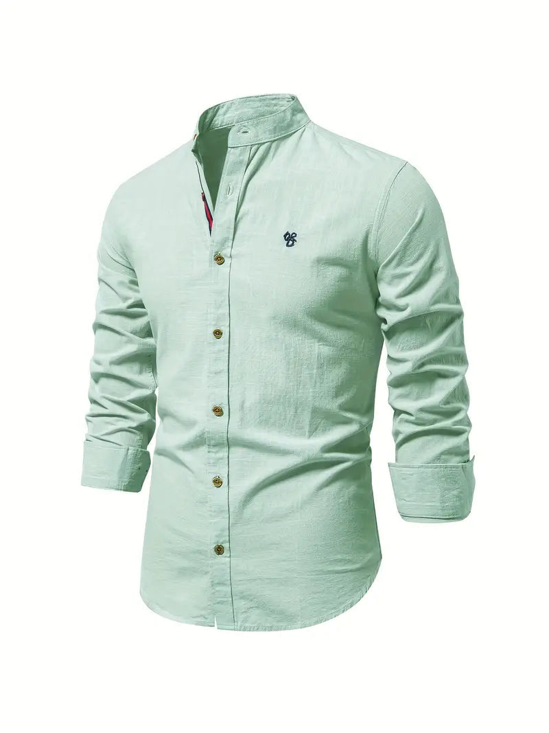 Caden Men’s Shirt with Button Front and Relaxed Fit for Casual Spring Style 2