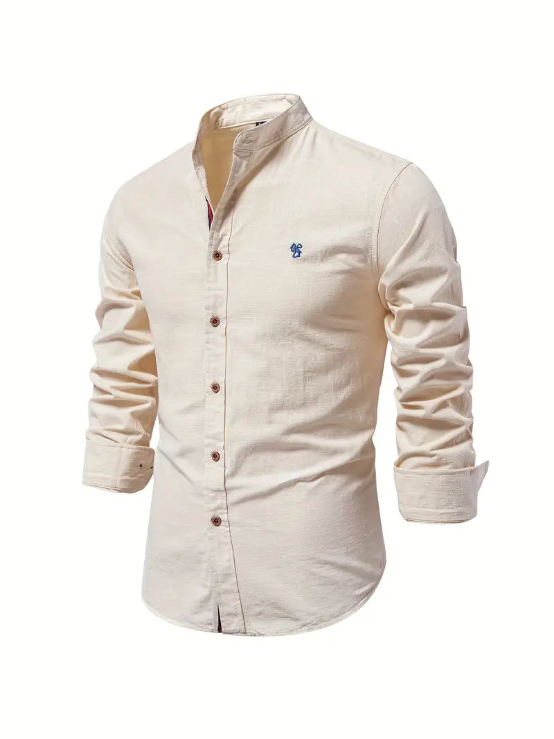 Caden Men’s Shirt with Button Front and Relaxed Fit for Casual Spring Style 4