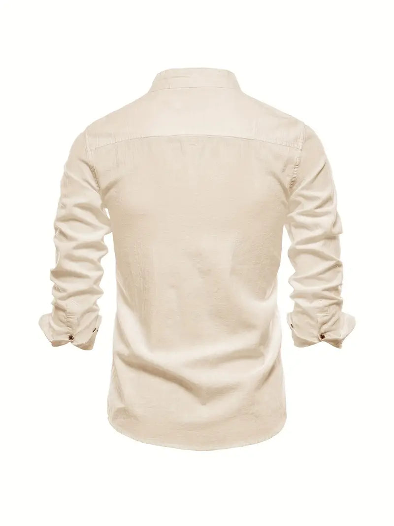 Caden Men’s Shirt with Button Front and Relaxed Fit for Casual Spring Style 5