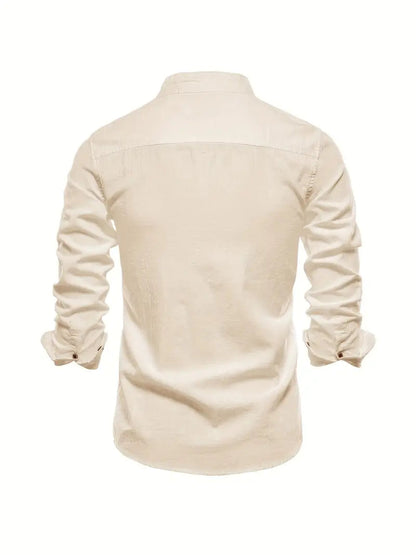 Caden Men’s Shirt with Button Front and Relaxed Fit for Casual Spring Style 5