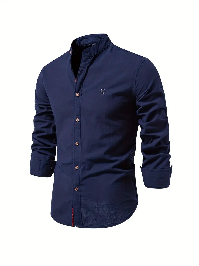 Caden Men’s Shirt with Button Front and Relaxed Fit for Casual Spring Style 6