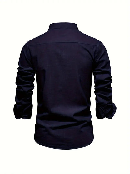 Caden Men’s Shirt with Button Front and Relaxed Fit for Casual Spring Style 7