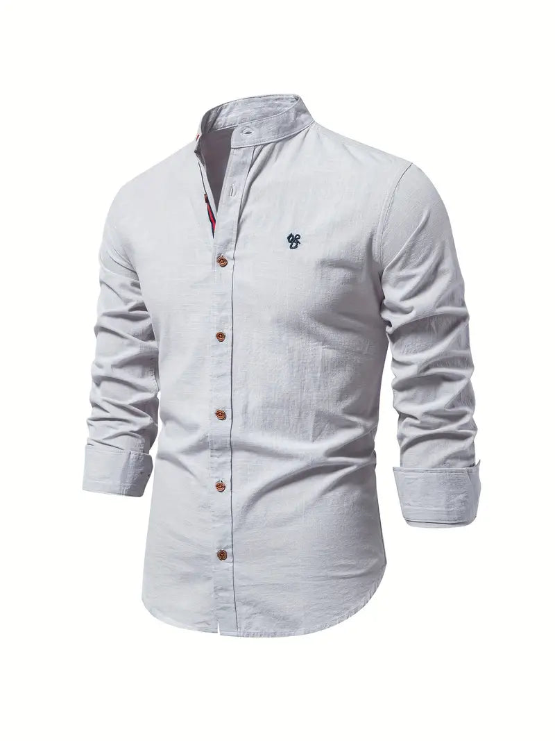 Caden Men’s Shirt with Button Front and Relaxed Fit for Casual Spring Style 8