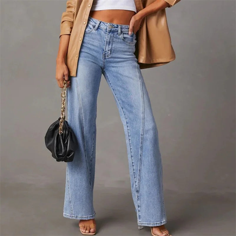 Carmen Women’s Baggy Jeans with High-Rise Design and Wide Leg Cut 1