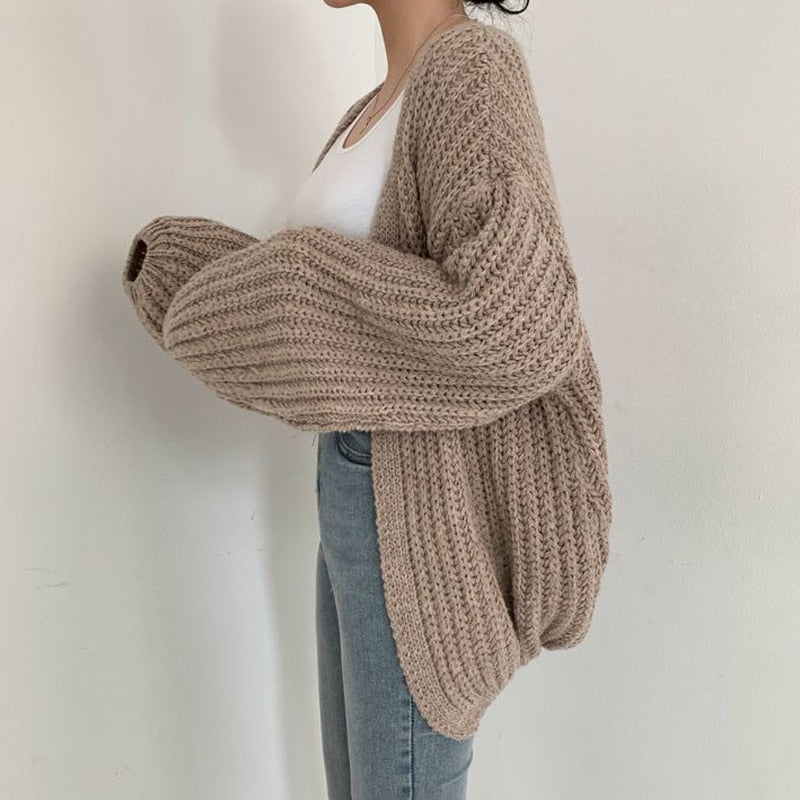 Carmen Women's Cardigan with Chunky Knit and Open Front Design 2