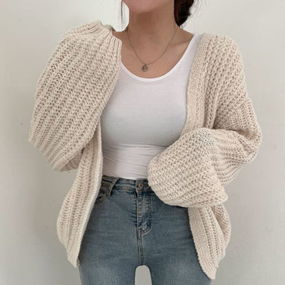 Carmen Women's Cardigan with Chunky Knit and Open Front Design 3