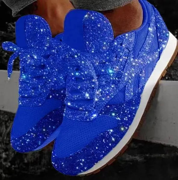Celina Women's Sneakers | Glittery Artificial PU, Breathable Mesh 1