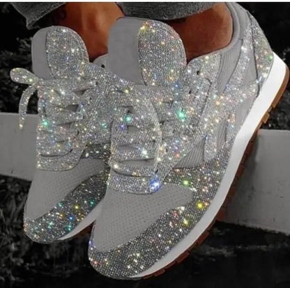 Celina Women's Sneakers | Glittery Artificial PU, Breathable Mesh 4