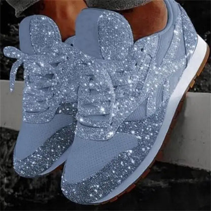 Celina Women's Sneakers | Glittery Artificial PU, Breathable Mesh 5