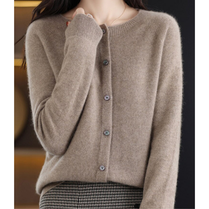 Celine Women’s Cardigan Sweater with Classic Button Placket and Soft Fabric 13