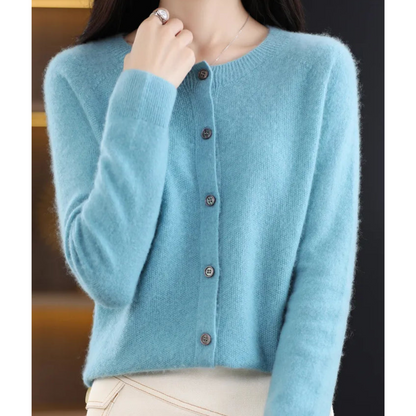 Celine Women’s Cardigan Sweater with Classic Button Placket and Soft Fabric 3