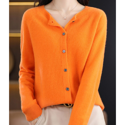 Celine Women’s Cardigan Sweater with Classic Button Placket and Soft Fabric 7