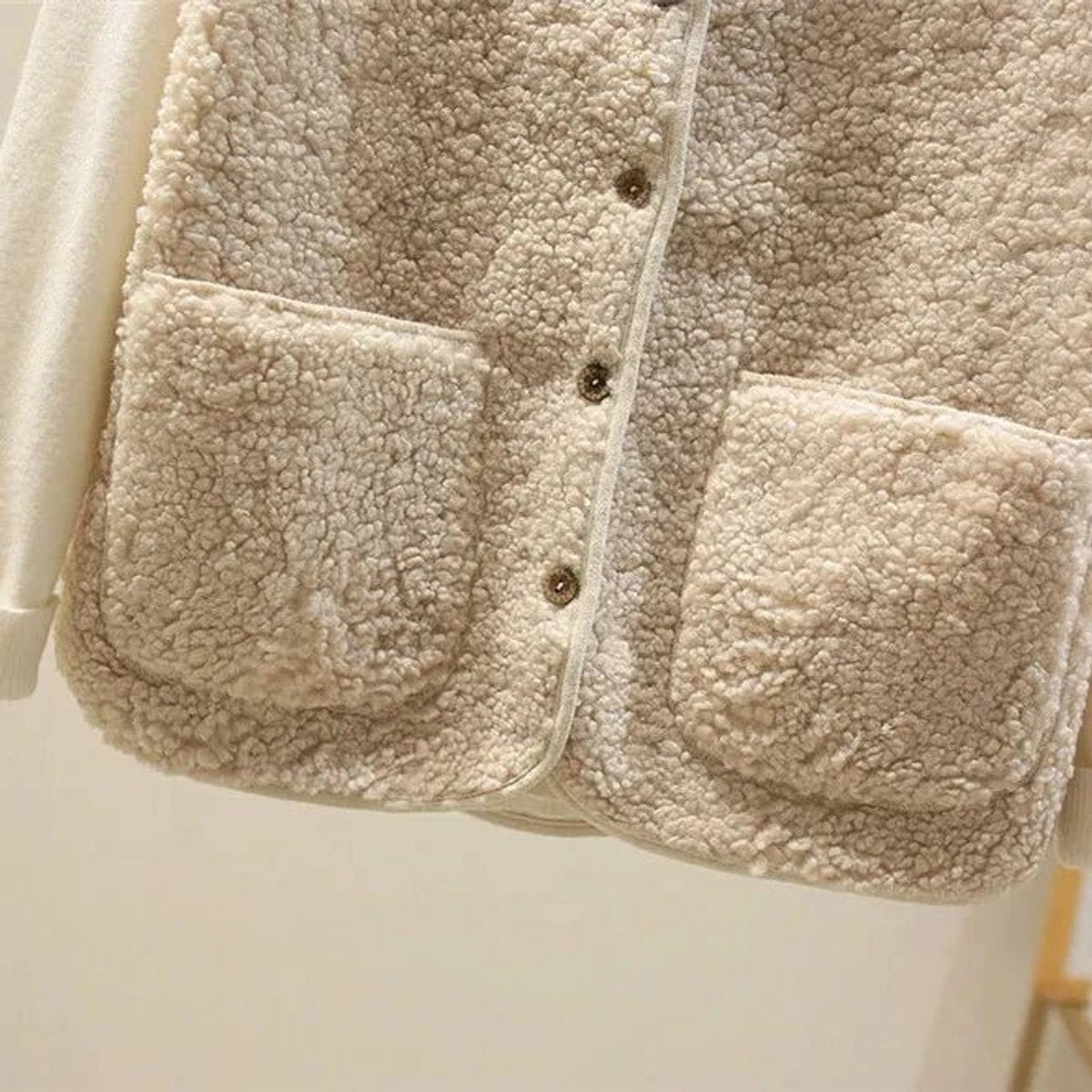 Charlotte Women's Puffer Vest | Sherpa Fleece Reversible Button-Front 3