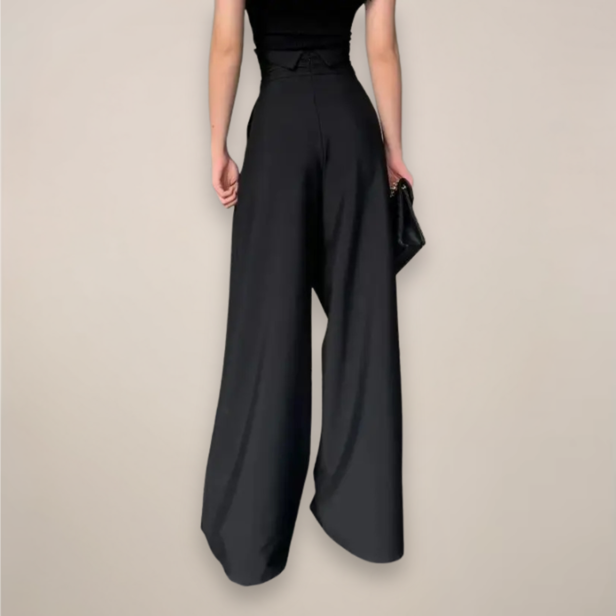 Christa Women’s High-Waisted Wide-Leg Trousers with Flowing Silhouette 1