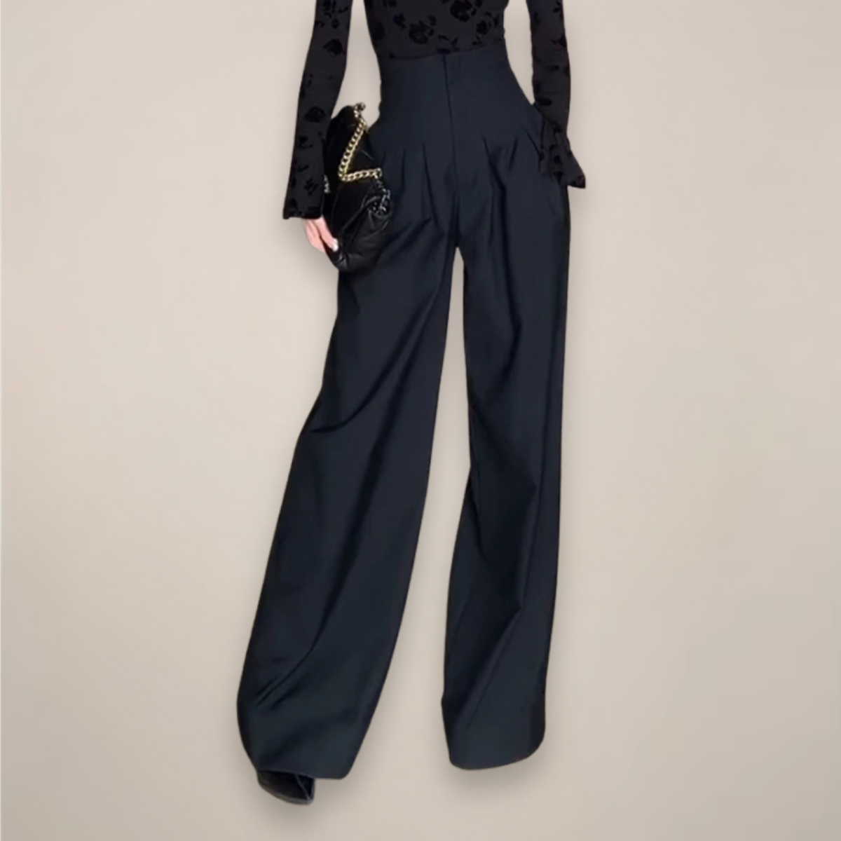 Christa Women’s High-Waisted Wide-Leg Trousers with Flowing Silhouette 2